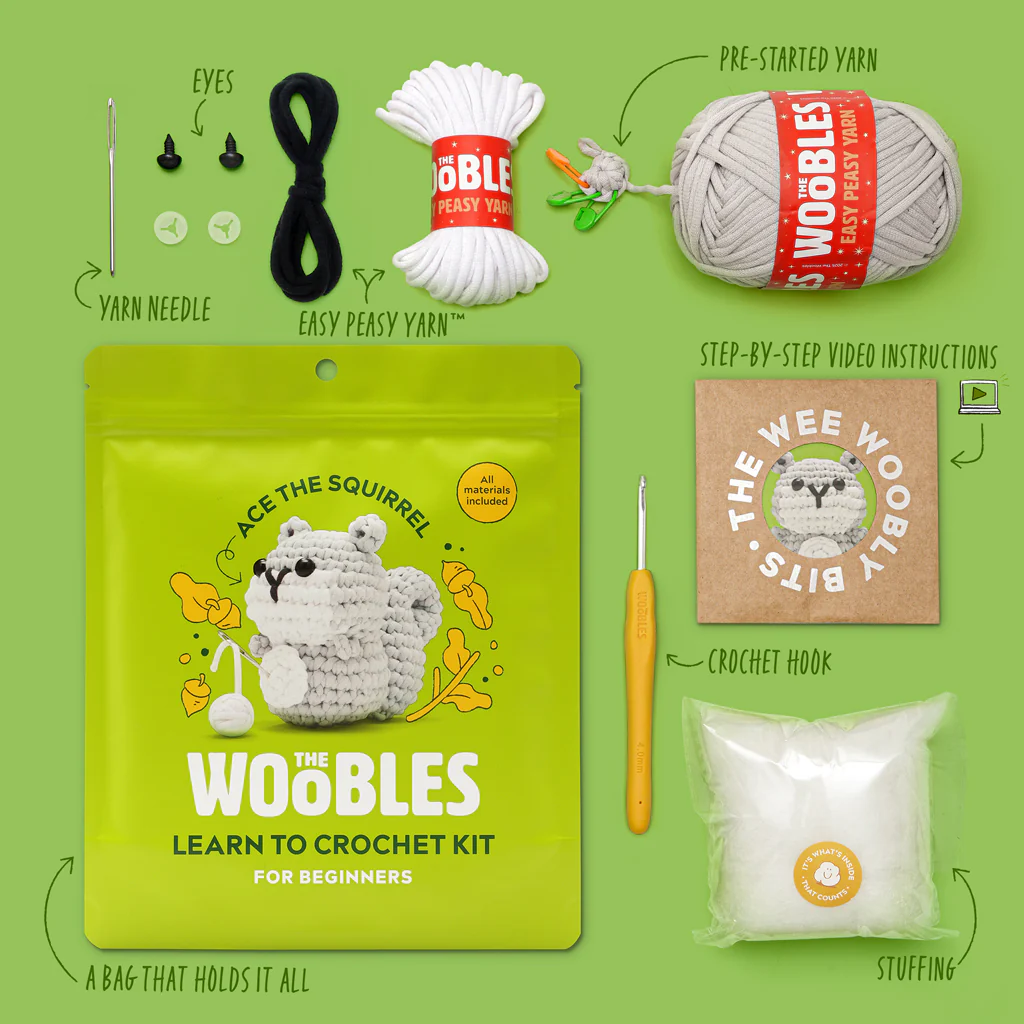 Ace the Squirrel Crochet Kit - Image 3