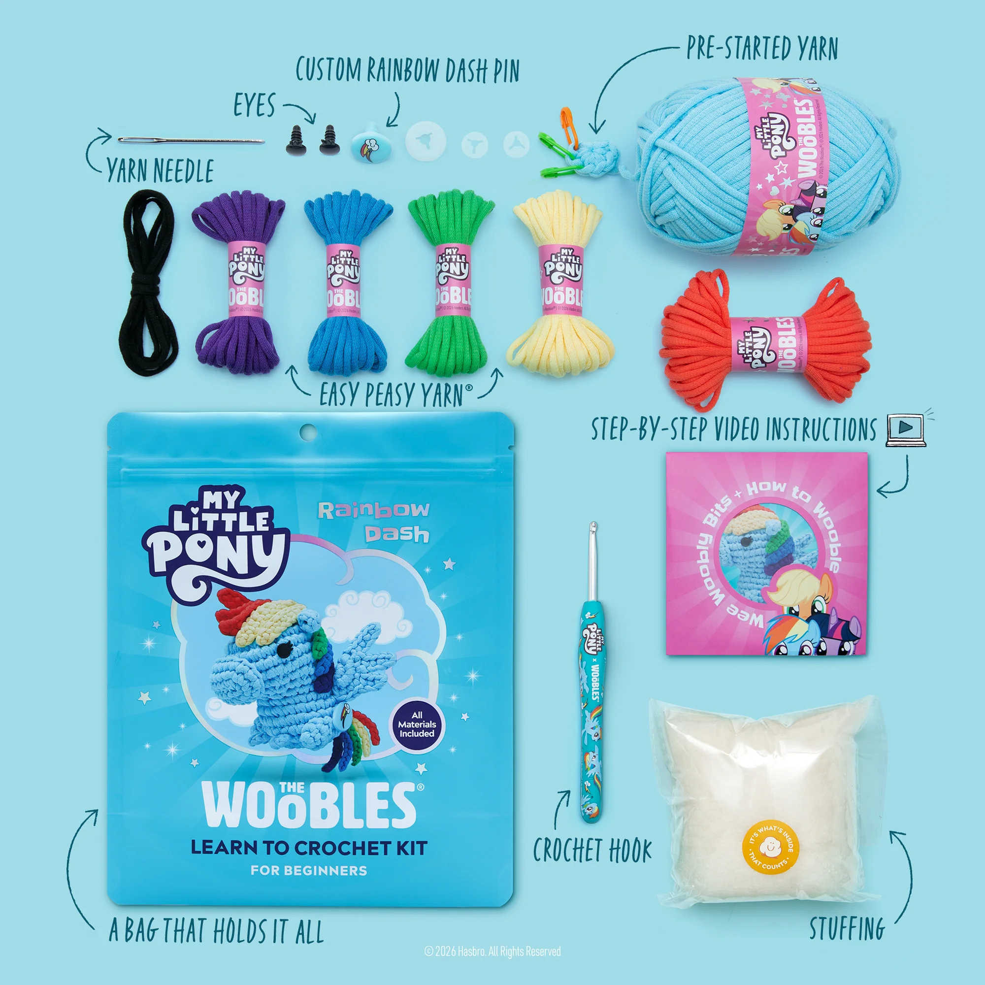 Rainbow Dash Crochet Kit - Image 2